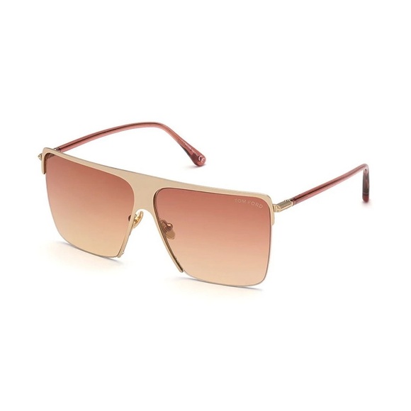 NWT Tom Ford Sofi Flat Top Sunglasses in Gold - Picture 1 of 2